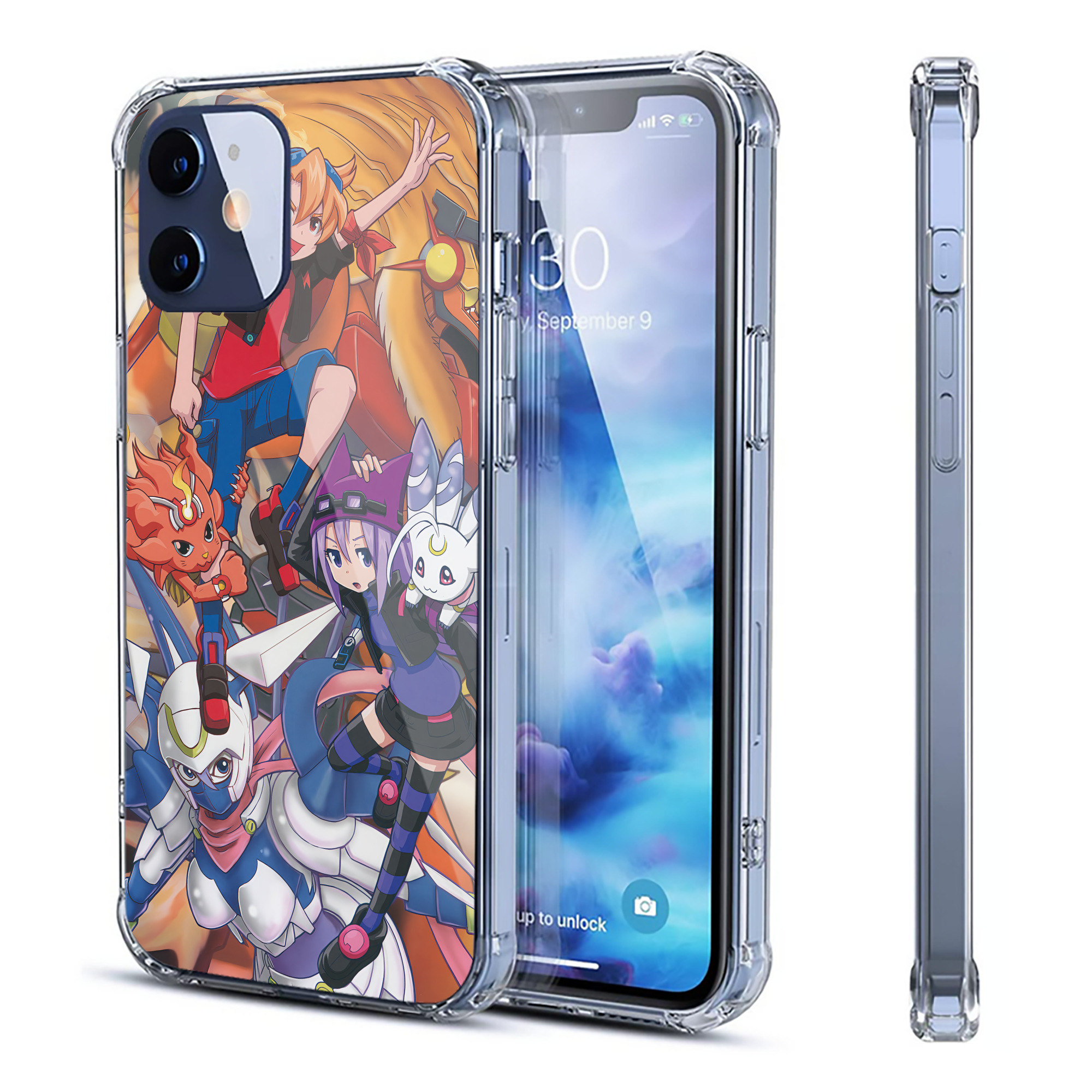 （画像用） Digimon デジタルモンスター/デジモン 【iPhone 12シリーズ対応】透明スマホケース（クリアソフトケース）